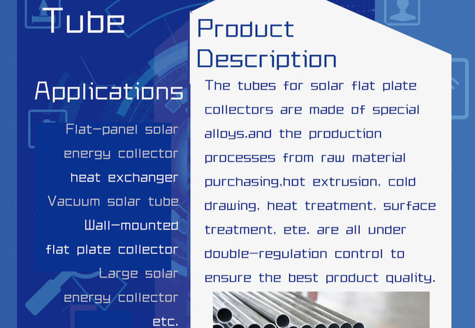 latest company case about Flat Panel Solar Energy Aluminum Alloy Tube-Product Pamphlet  1