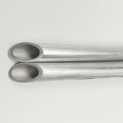 3003 Internal Thread Grooved Aluminum Pipe For Evaporators And Condensers D9.52mm
