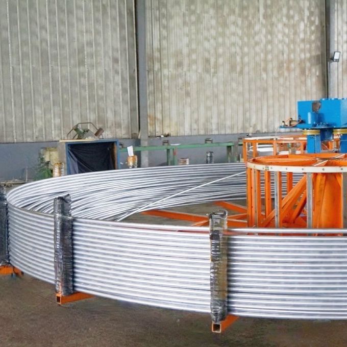 1050 D26 Aluminum Coil Pipe Anticorrosive Aluminum Coiled Power Plant Cooling Water Tower 1