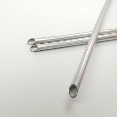 3003 Internal Thread Grooved Aluminum Pipe For Evaporators And Condensers D9.52mm